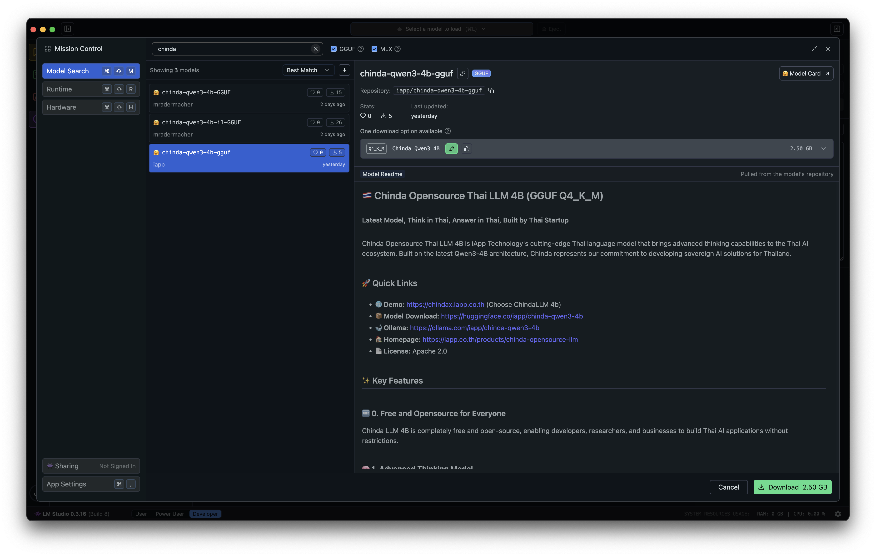 Searching for Chinda